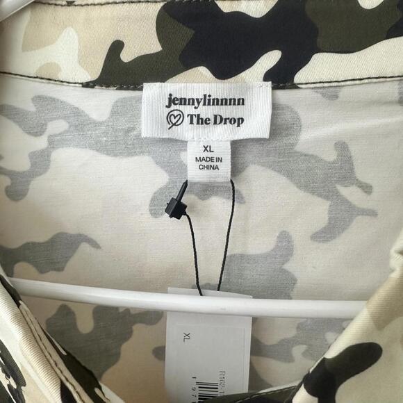 NWT The Drop Women's Camouflage Print Cargo Oversized Jacket w/Jennylinnnn SZ XL - Picture 10 of 12